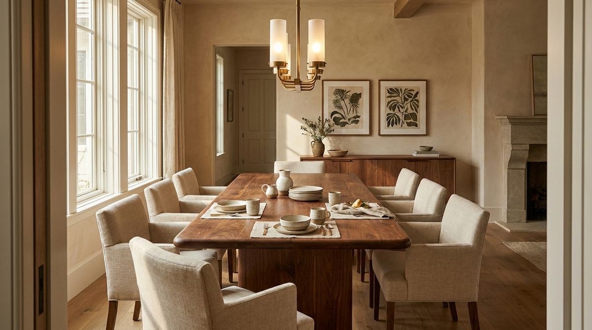 How to Choose Dining Room Lighting for a Solid Wood Table
