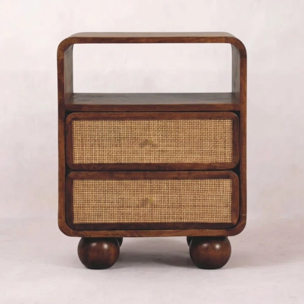 Larissa 2 Drawer Chestnut Nightstand
