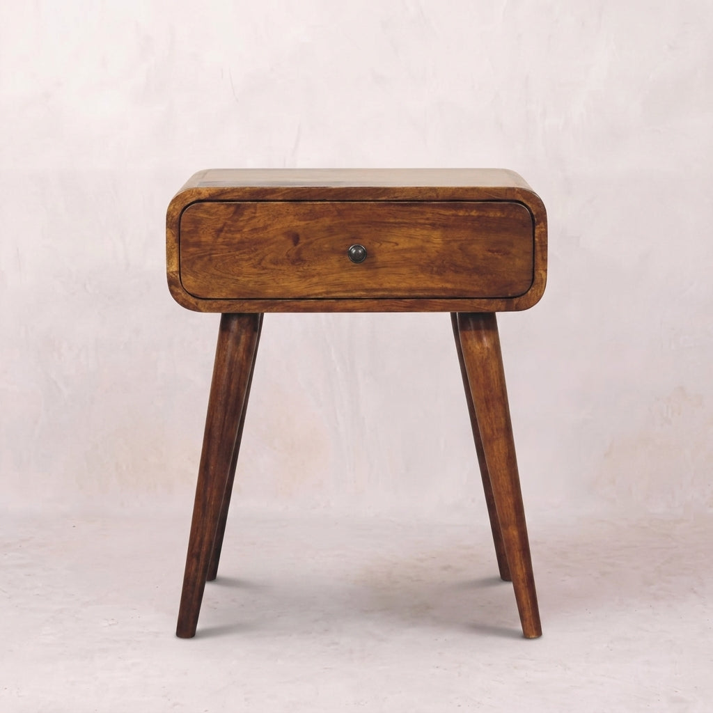 Avora Chestnut Nightstand with 1 drawer