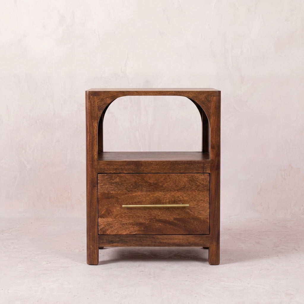 Arc-Line Bedside Table