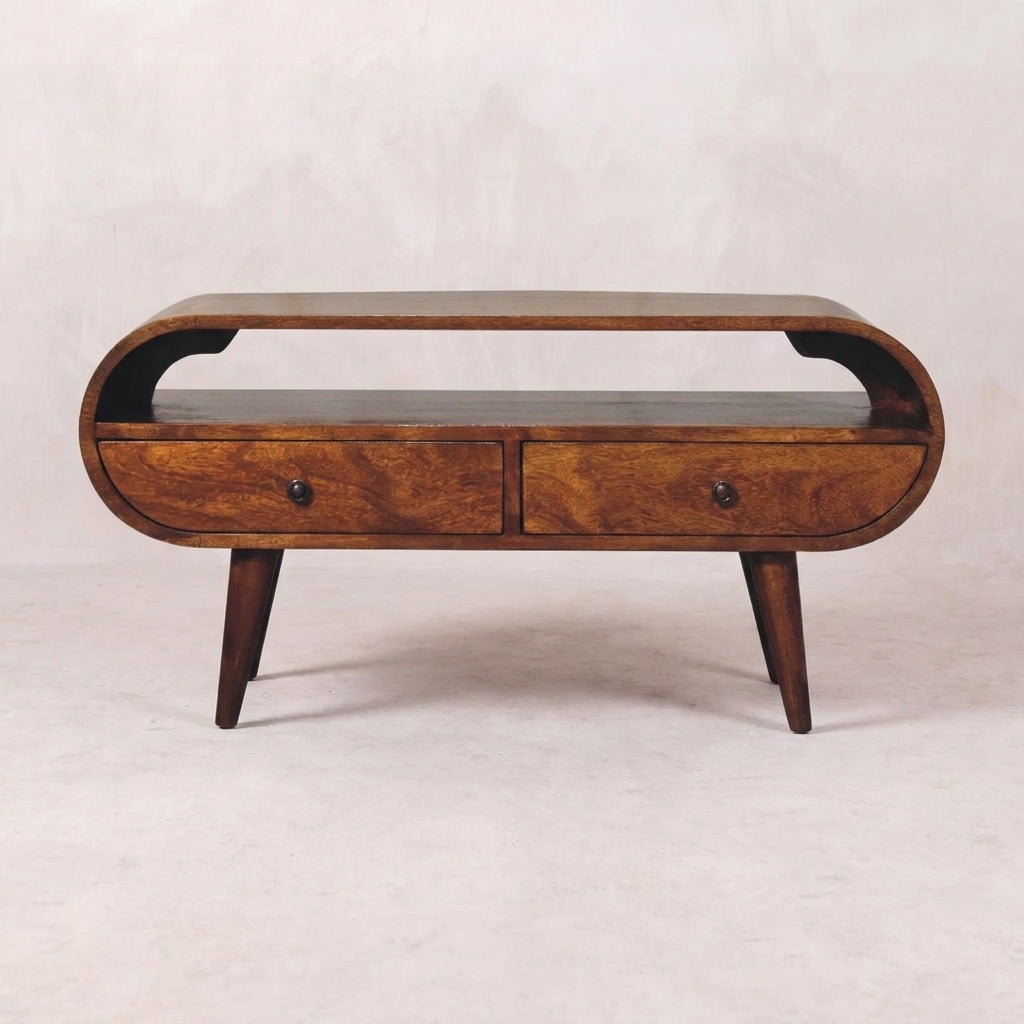 Chestnut Solid Wood Nordic TV Stand