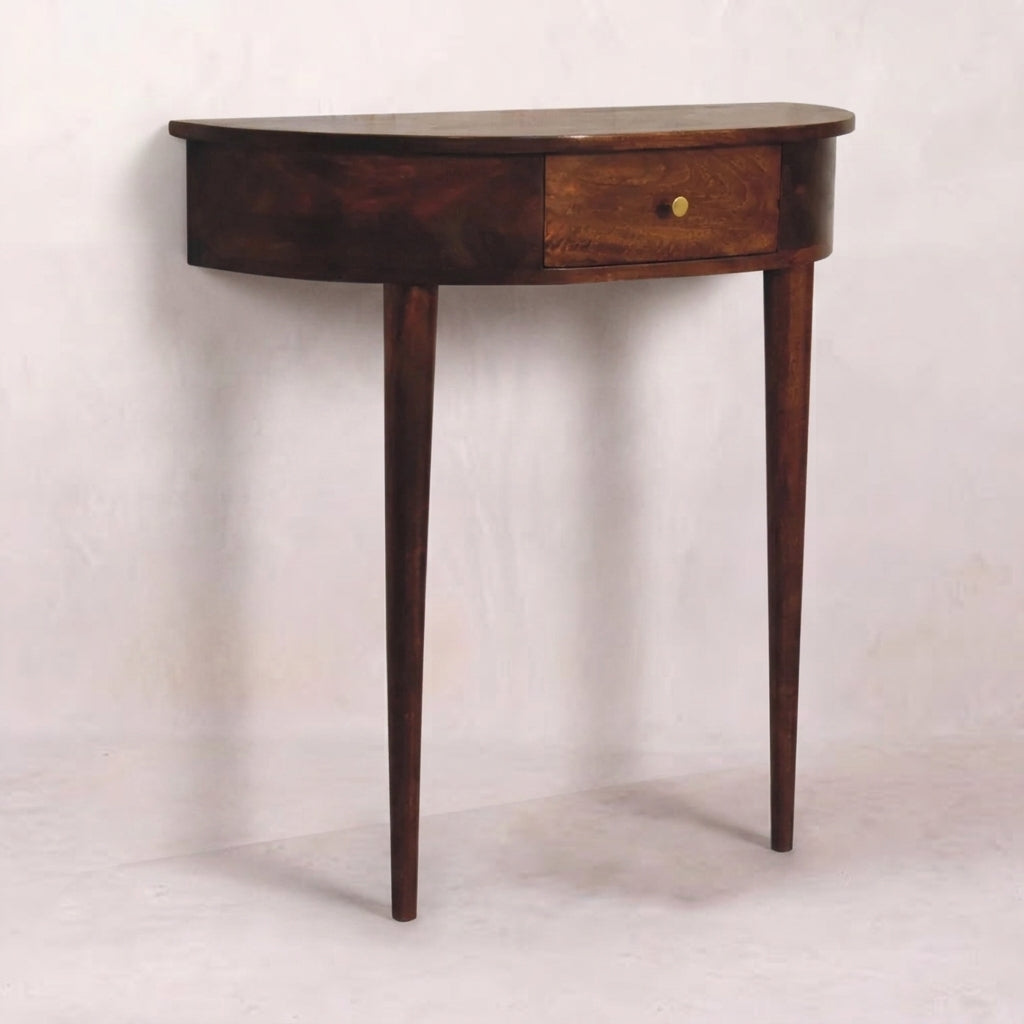 Backless Mounted Chestnut Console