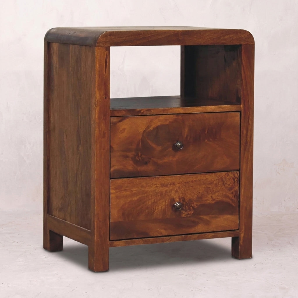 Solid Wood Chestnut Nightstand