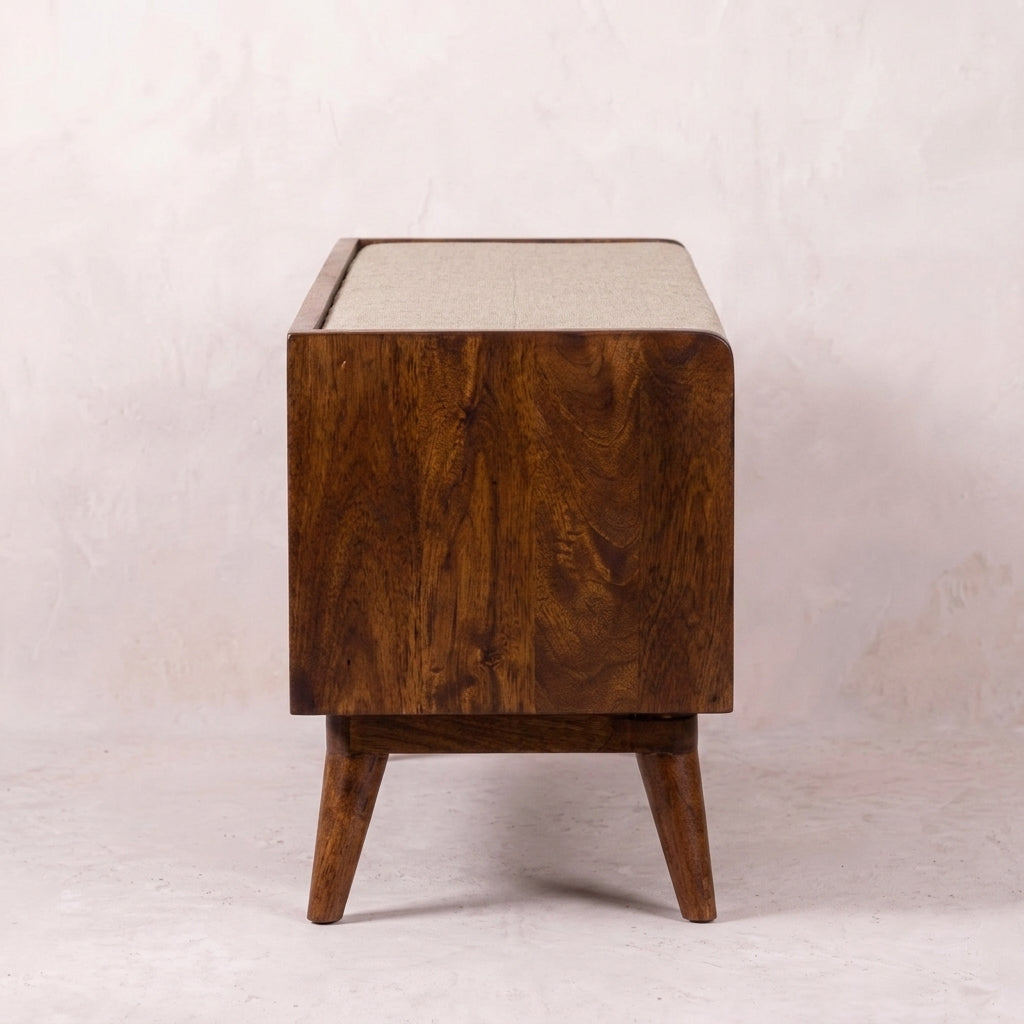 Mud Linen Nordic Storage Bench