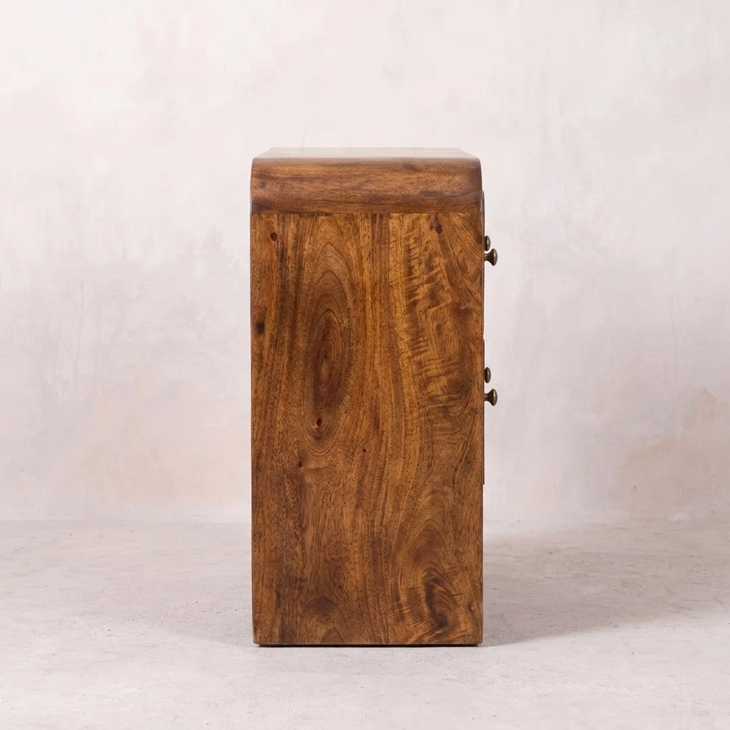 Solid Wood 6 Drawer Chest in Chestnut Finish