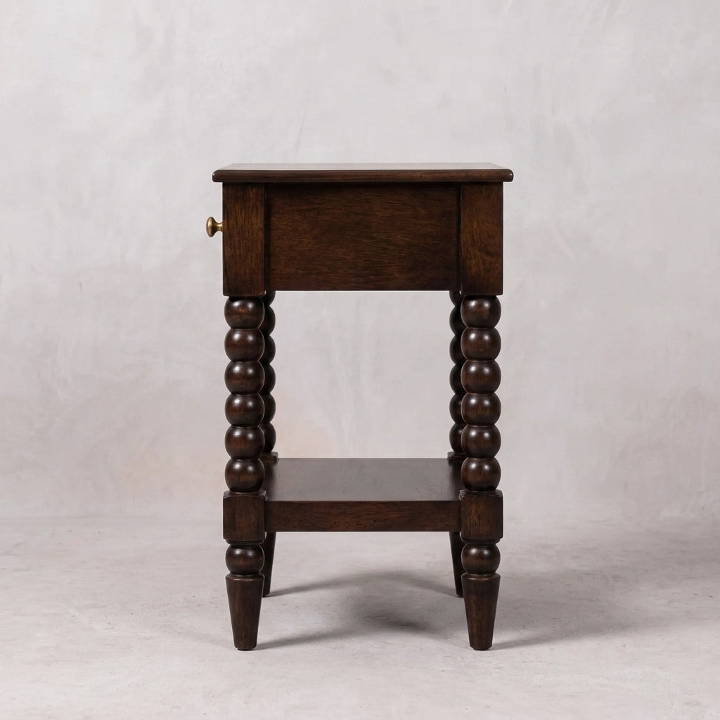 Solid Wood Winewood Oak Nightstand 23.5"