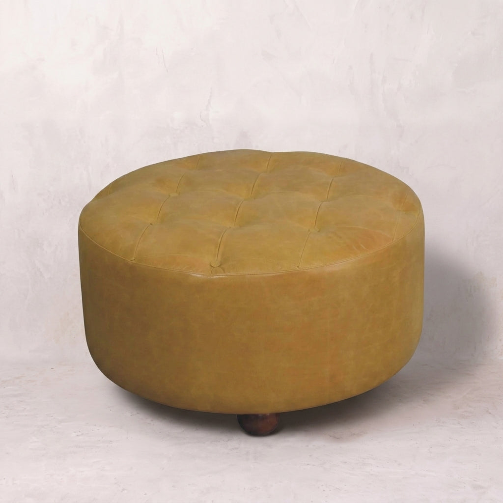 Amber Oak Leather Coffee Table