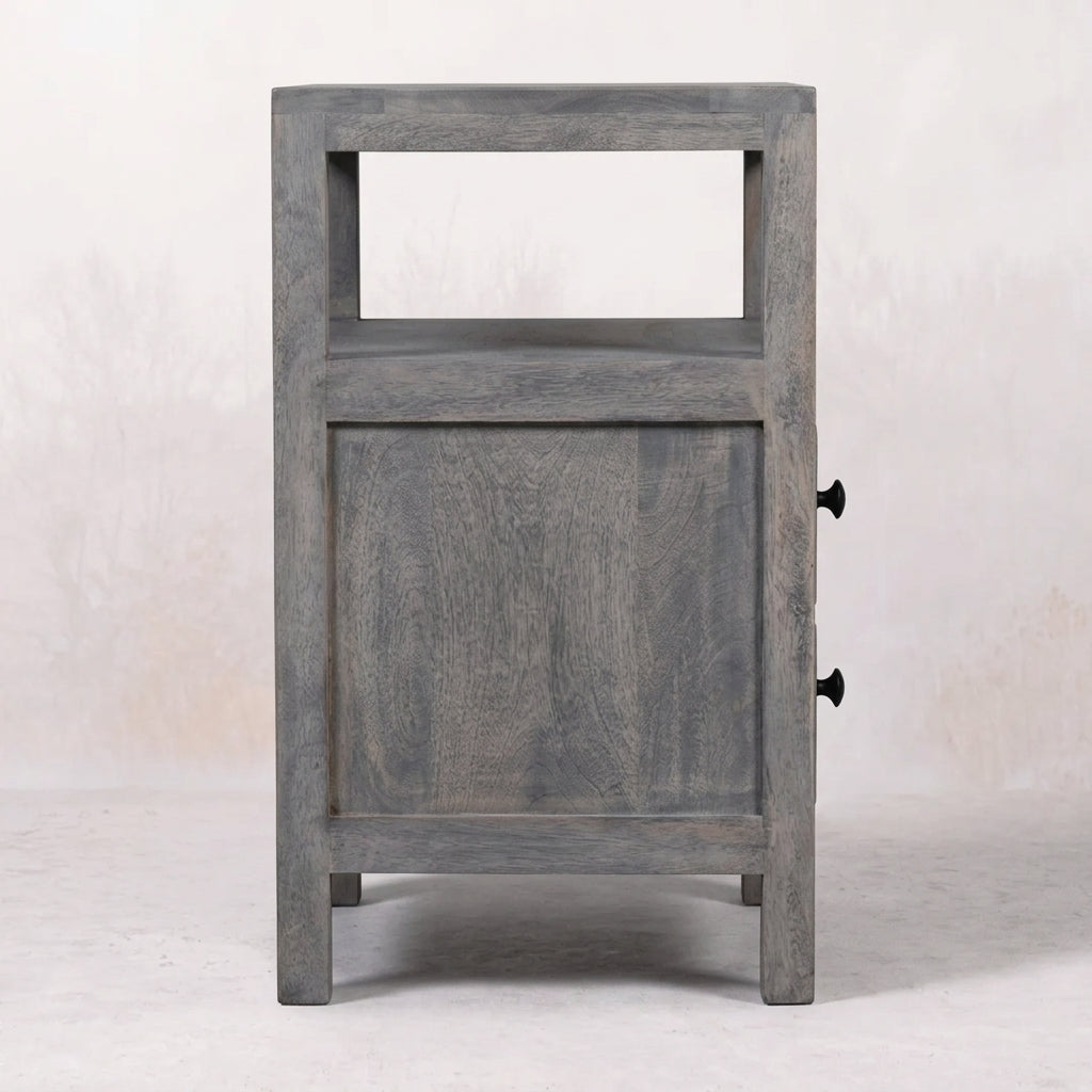 Acid Wash 2 Drawer Open Bedside