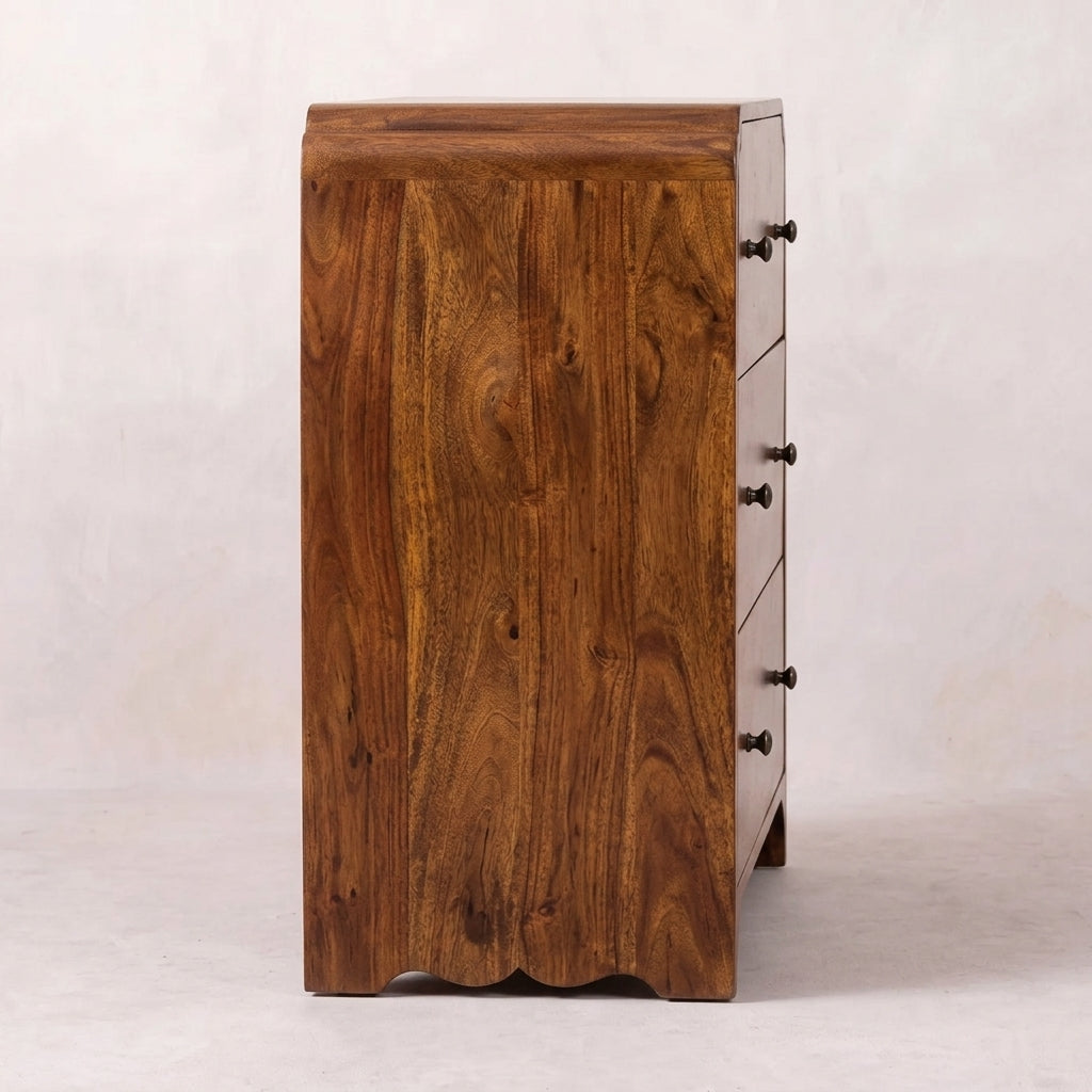 Solid Wood Chestnut 3 Drawer Chest