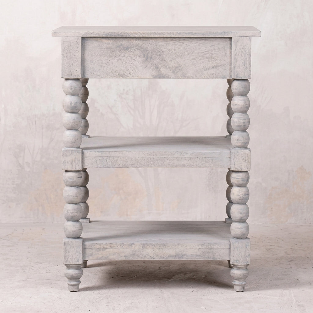 Solid Wood Acid Wash Side Table