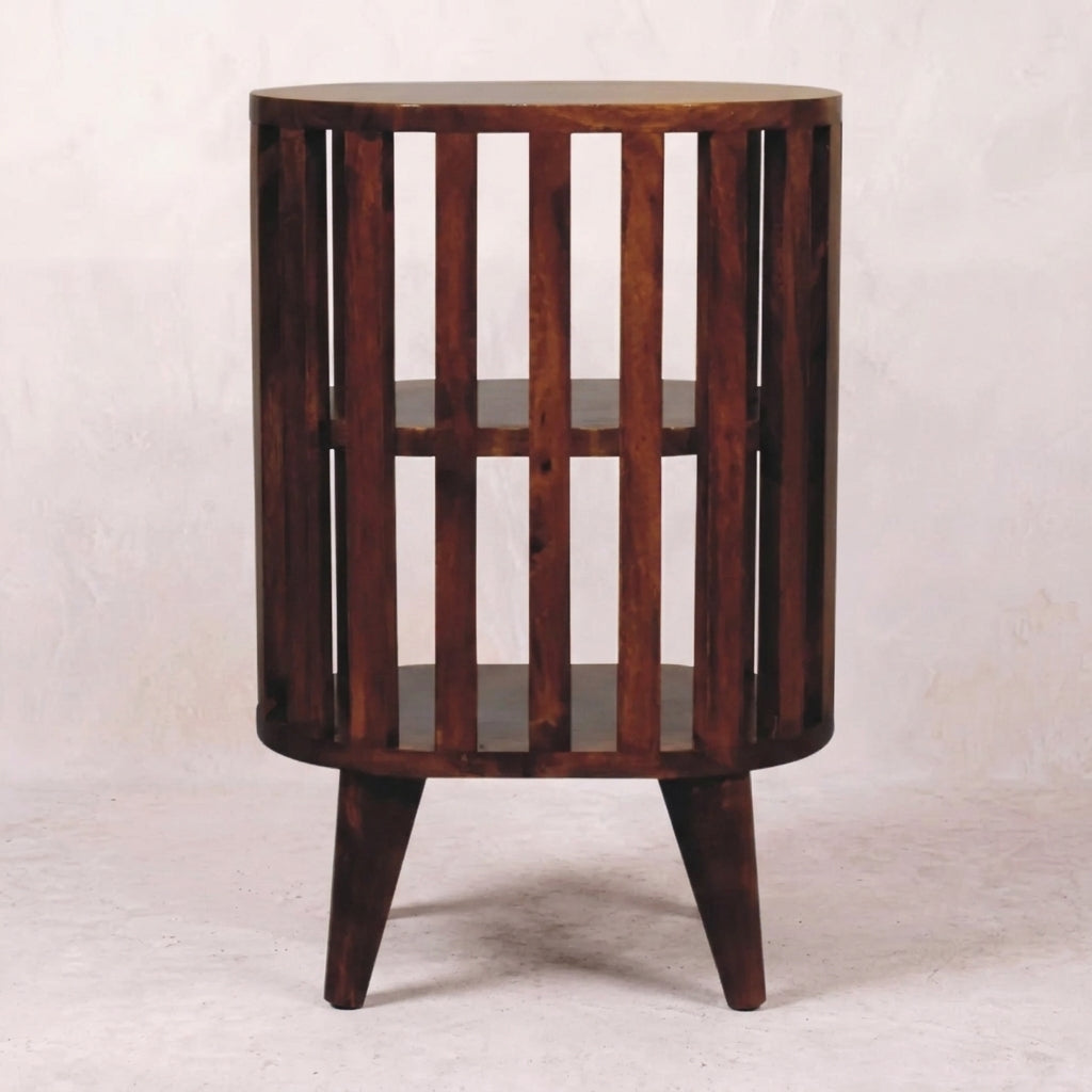 Ariella Double Shelf Chestnut Bedside