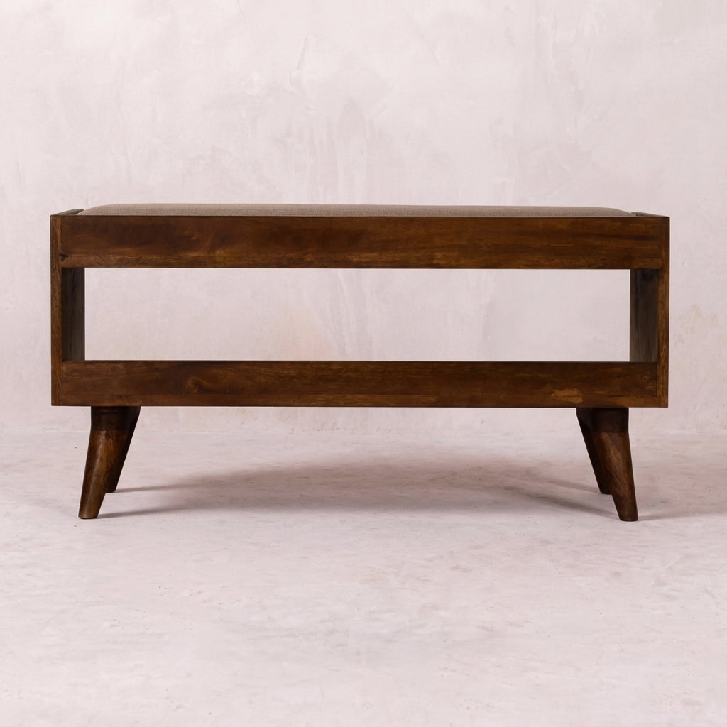 Mud Linen Nordic Storage Bench