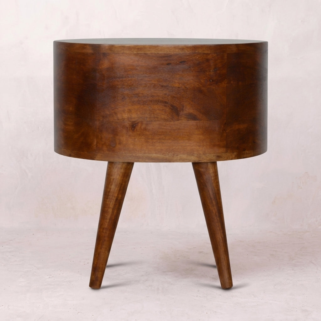Chestnut Rounded nightstand Table