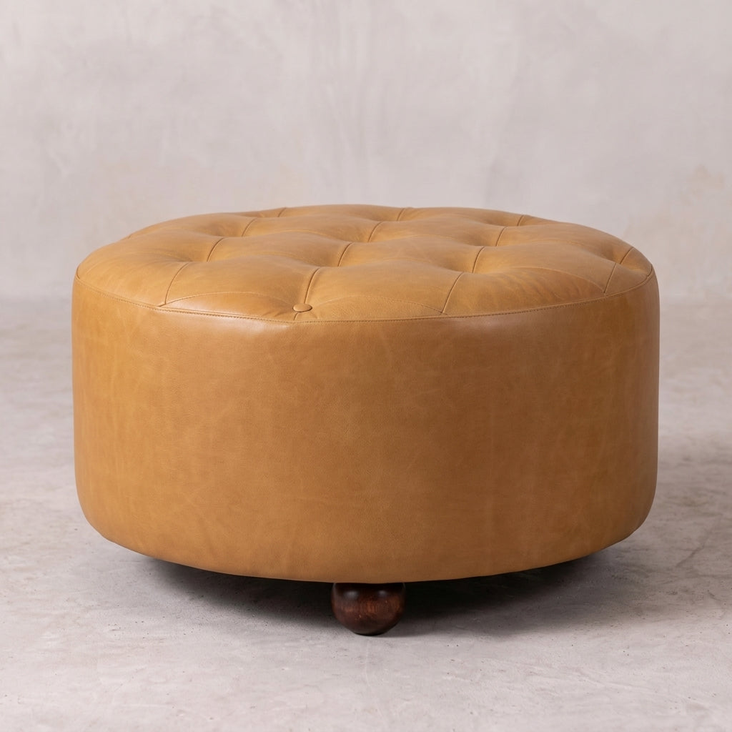 Amber Oak Leather Coffee Table