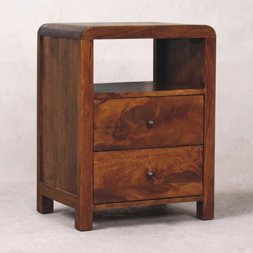 Solid Wood Chestnut Nightstand