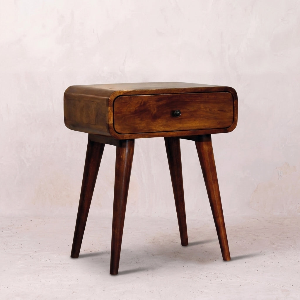 Avora Chestnut Nightstand with 1 drawer