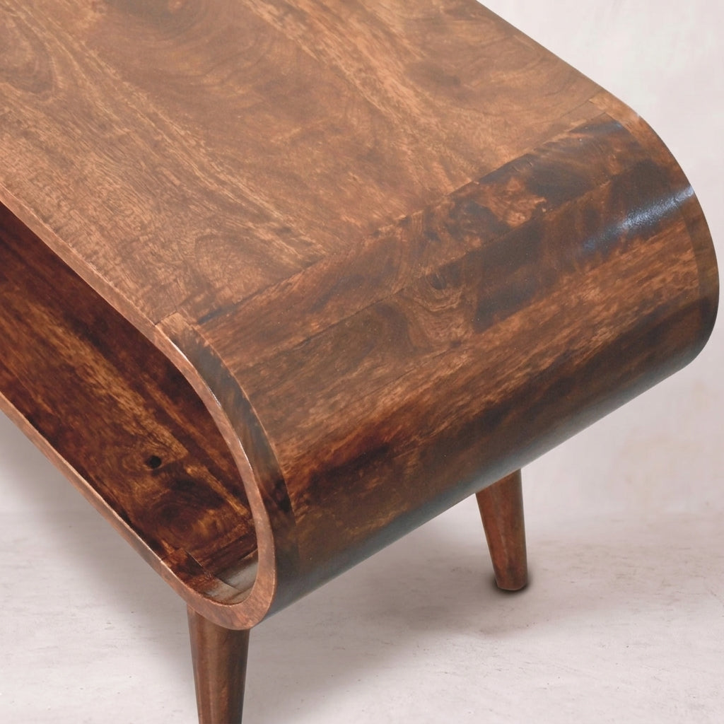 California Walnut Solid Wood Nordic Coffee Table
