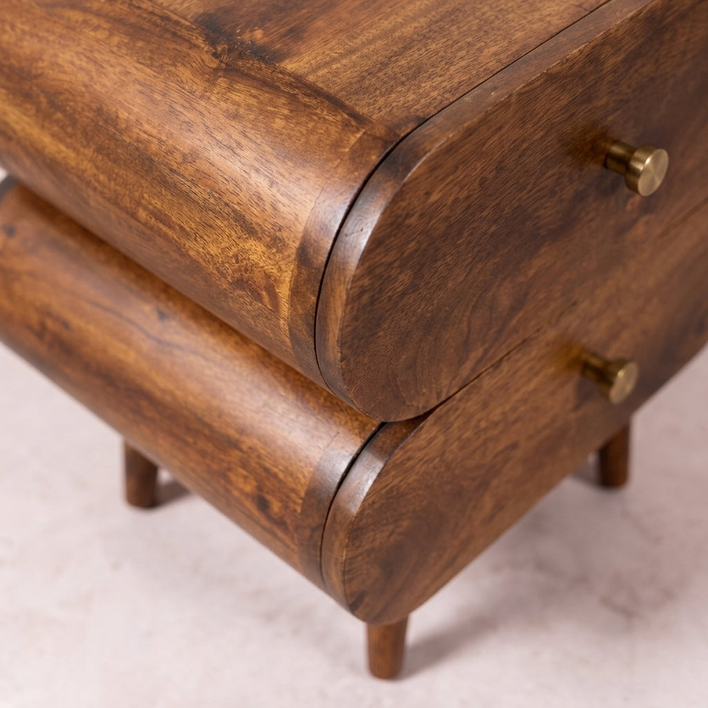 Bubble Chestnut Bedside
