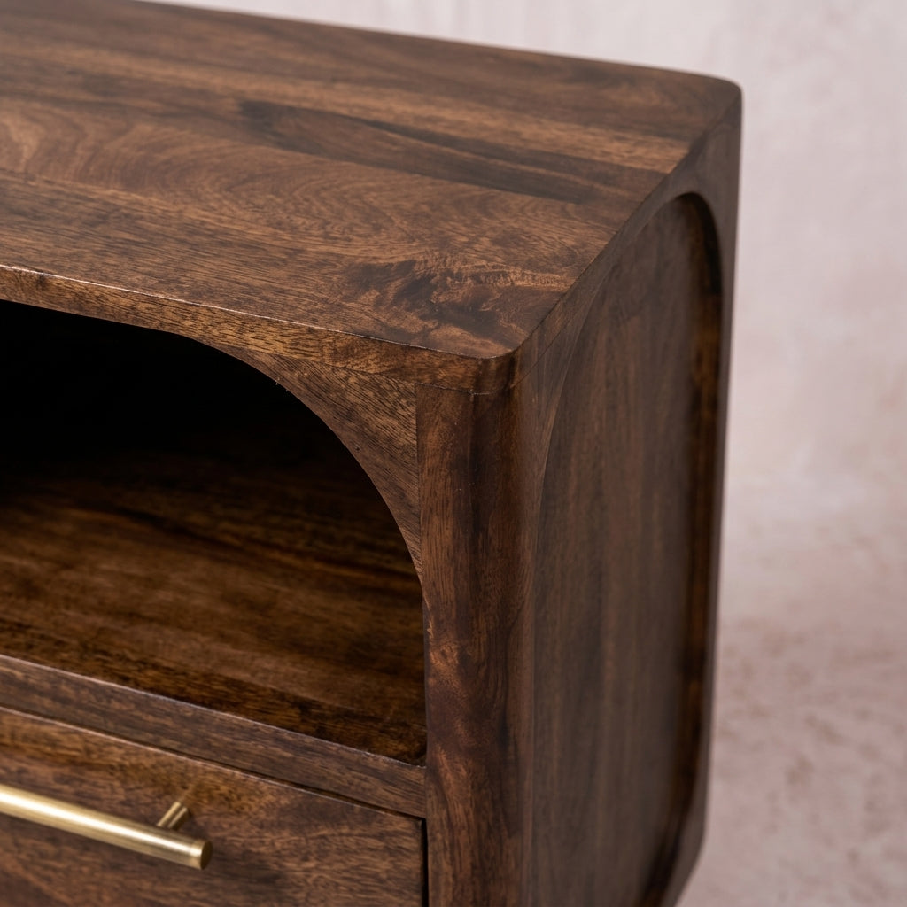 Arc-Line Bedside Table