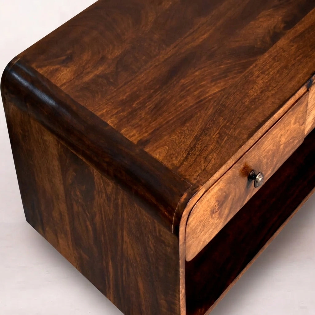 Solid Wood Slim Coffee Table in Chestnut