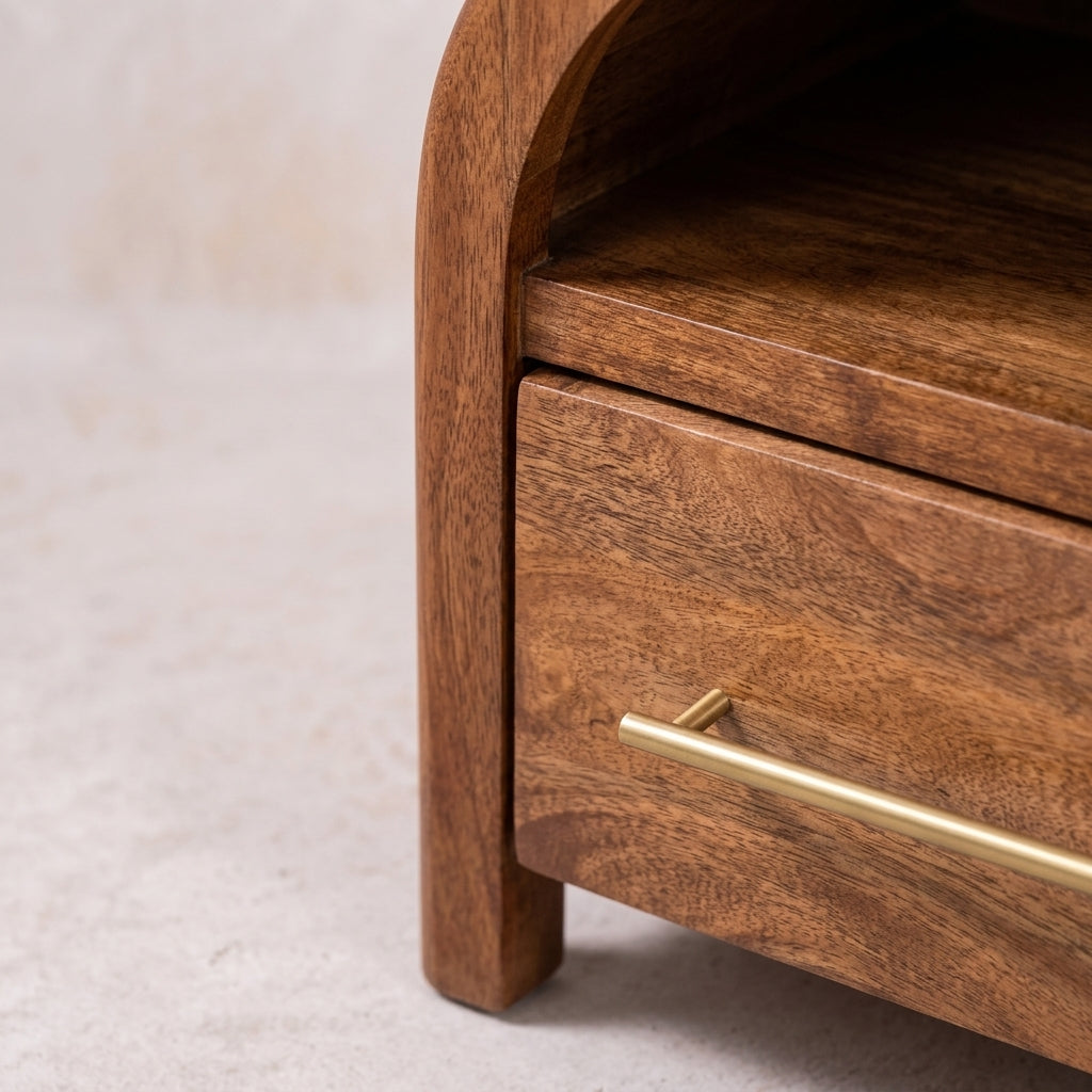 Arc-Line Bedside Table