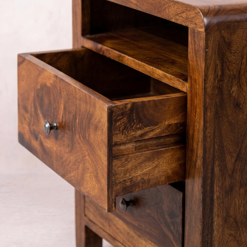 Solid Wood Chestnut Nightstand