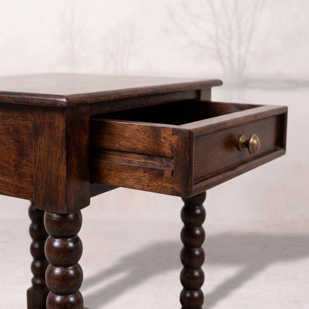 Solid Wood Winewood Oak Nightstand 23.5"