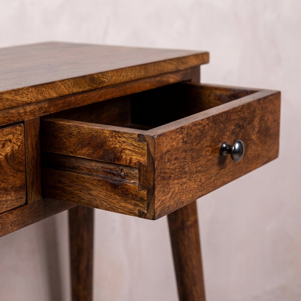 Chestnut Hallway 2 Drawer Console Table
