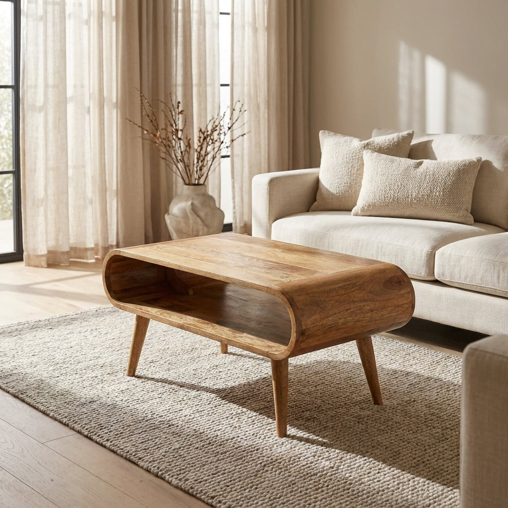Oak-Ish Solid Wood Nordic Coffee Table
