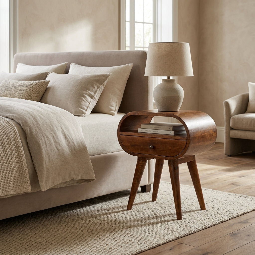 Chestnut 1 Drawer Nightstand