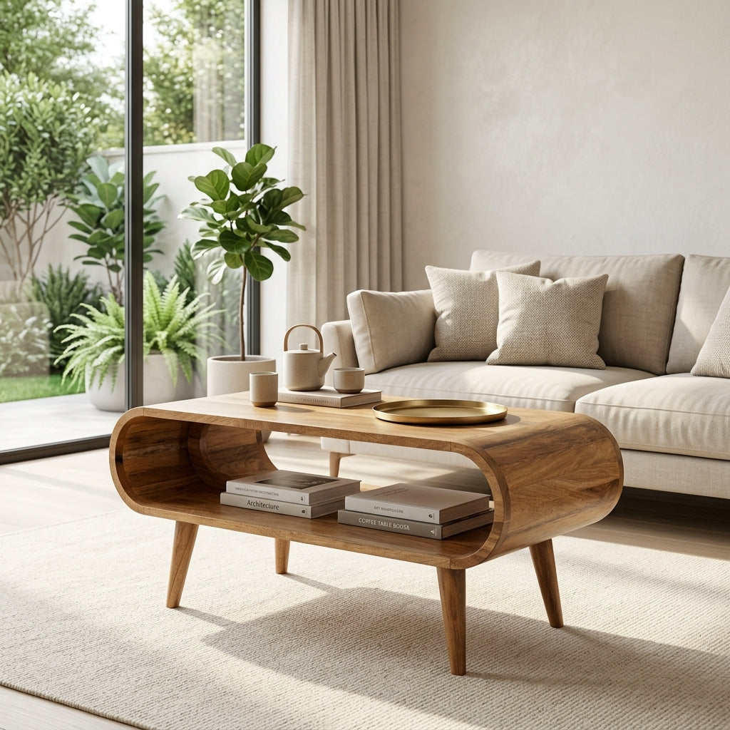 Oak-Ish Solid Wood Nordic Coffee Table