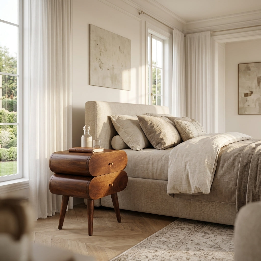 Bubble Chestnut Bedside
