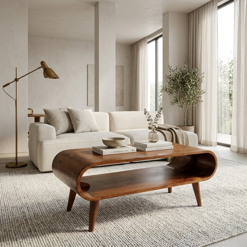 Chestnut Solid Wood Nordic Coffee Table