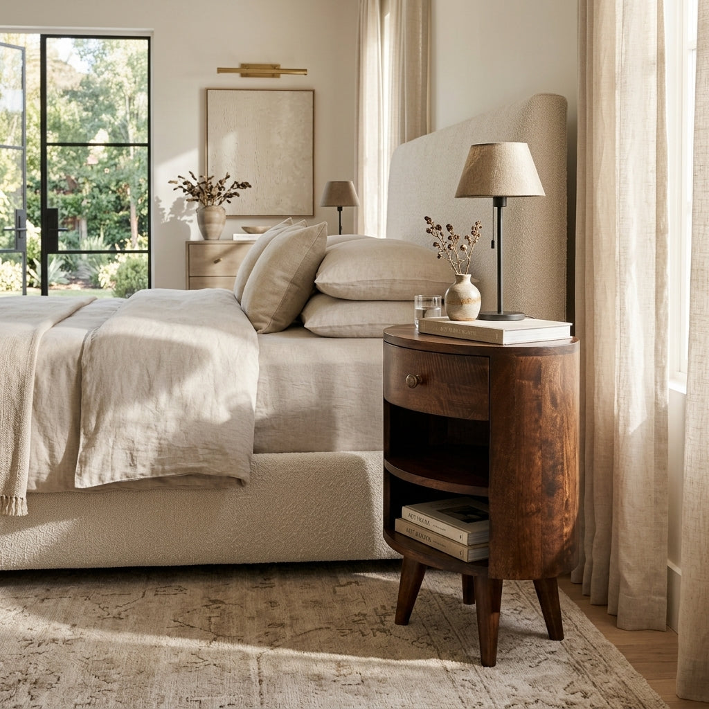 Cortez California Walnut Bedside