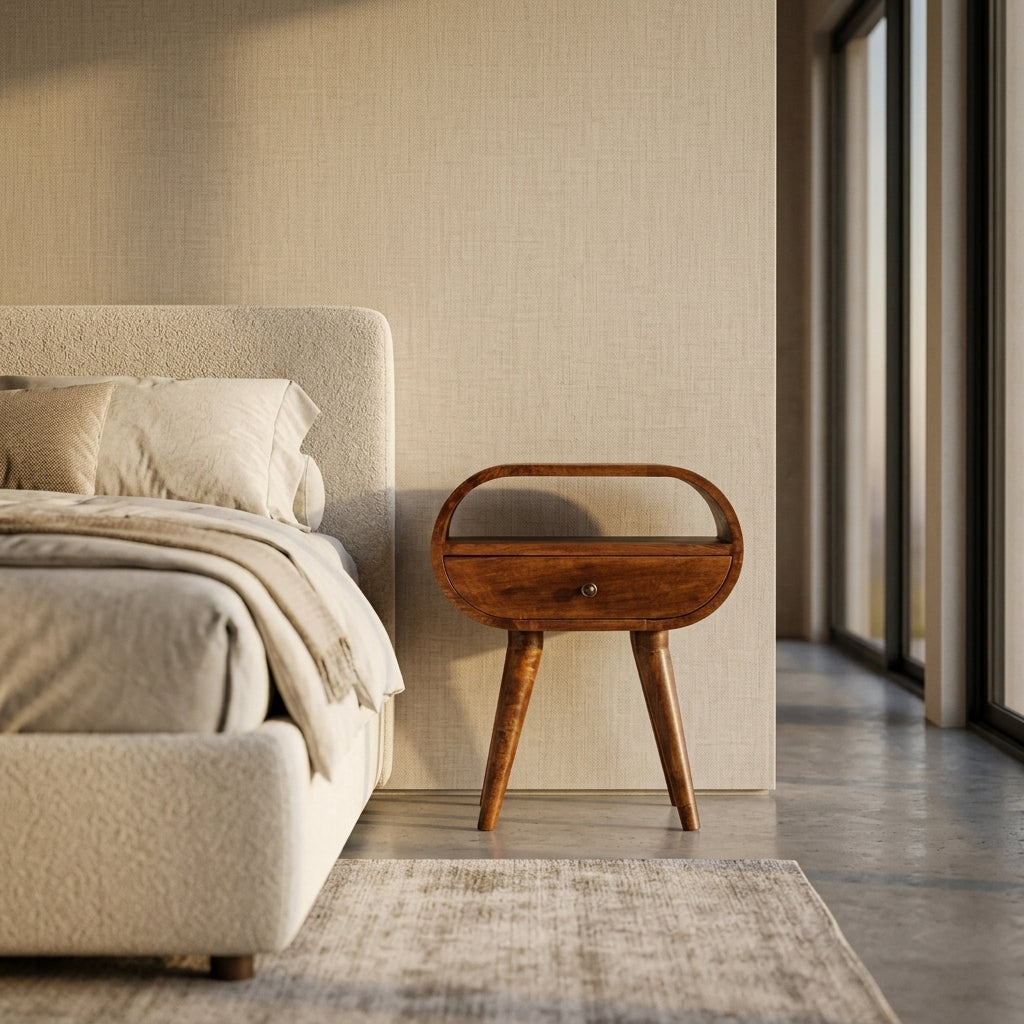 Chestnut 1 Drawer Nightstand