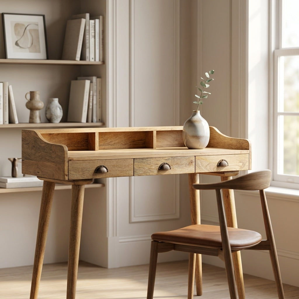 Gallery Back Shell Writing Desk