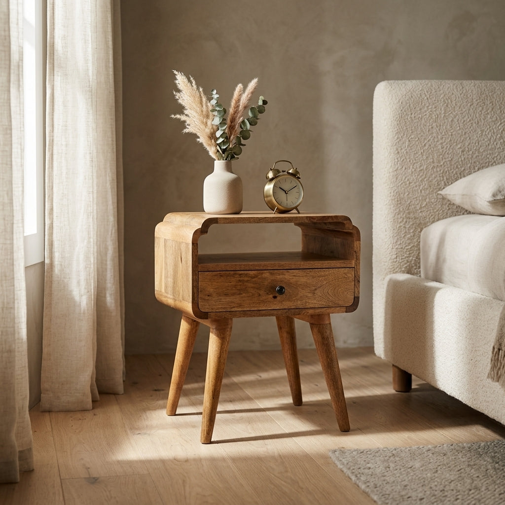 Solid Wood Oak-ish Nightstand
