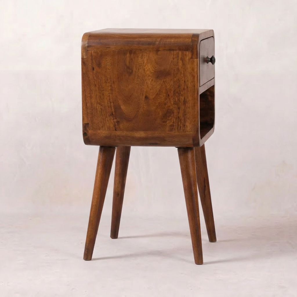 Mini Chestnut Curve Lower nightstand