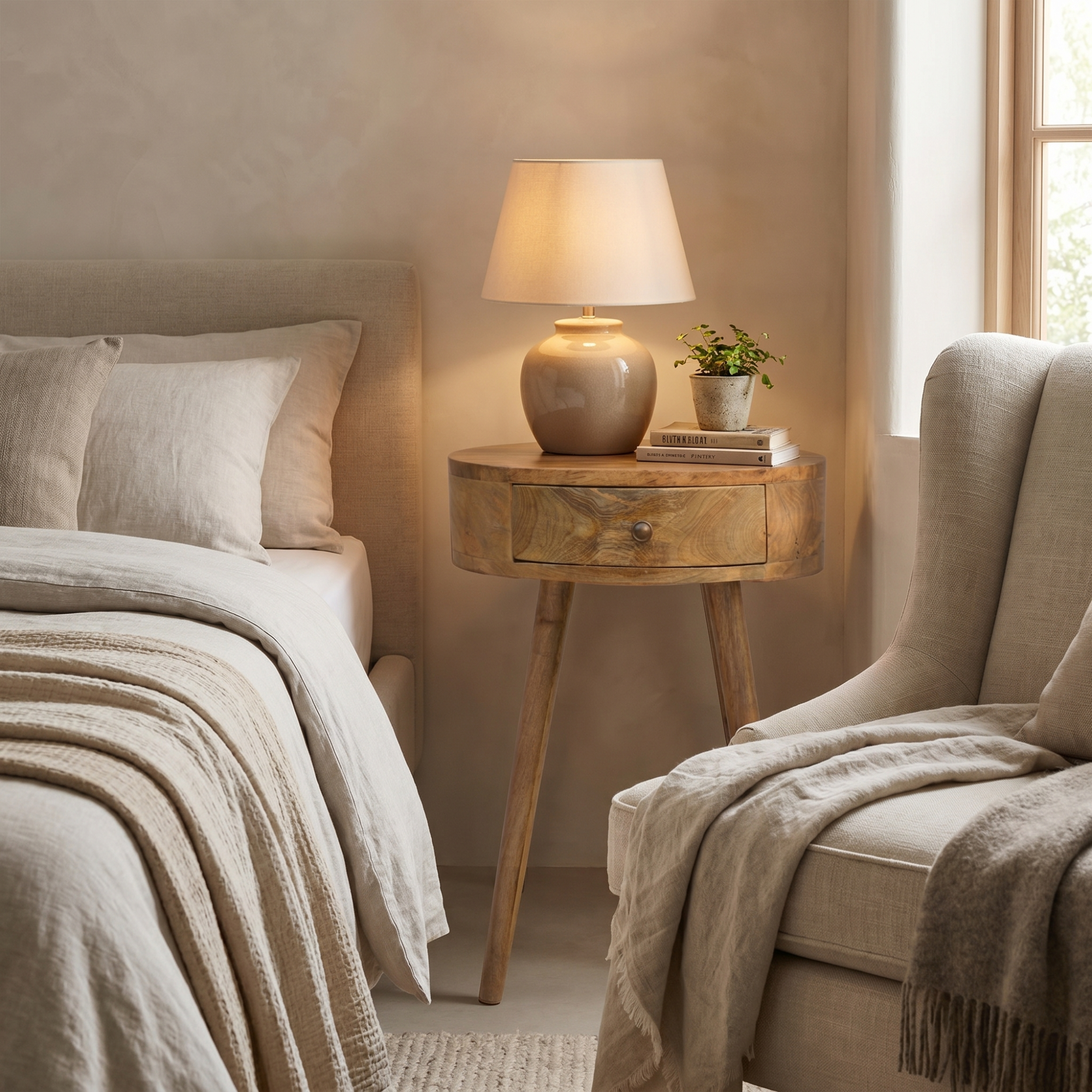 Nordic Circular Shaped nightstand