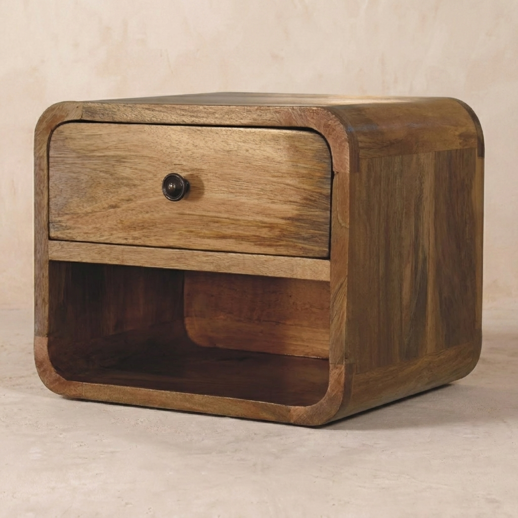 Mini Oak-ish Floating Open nightstand