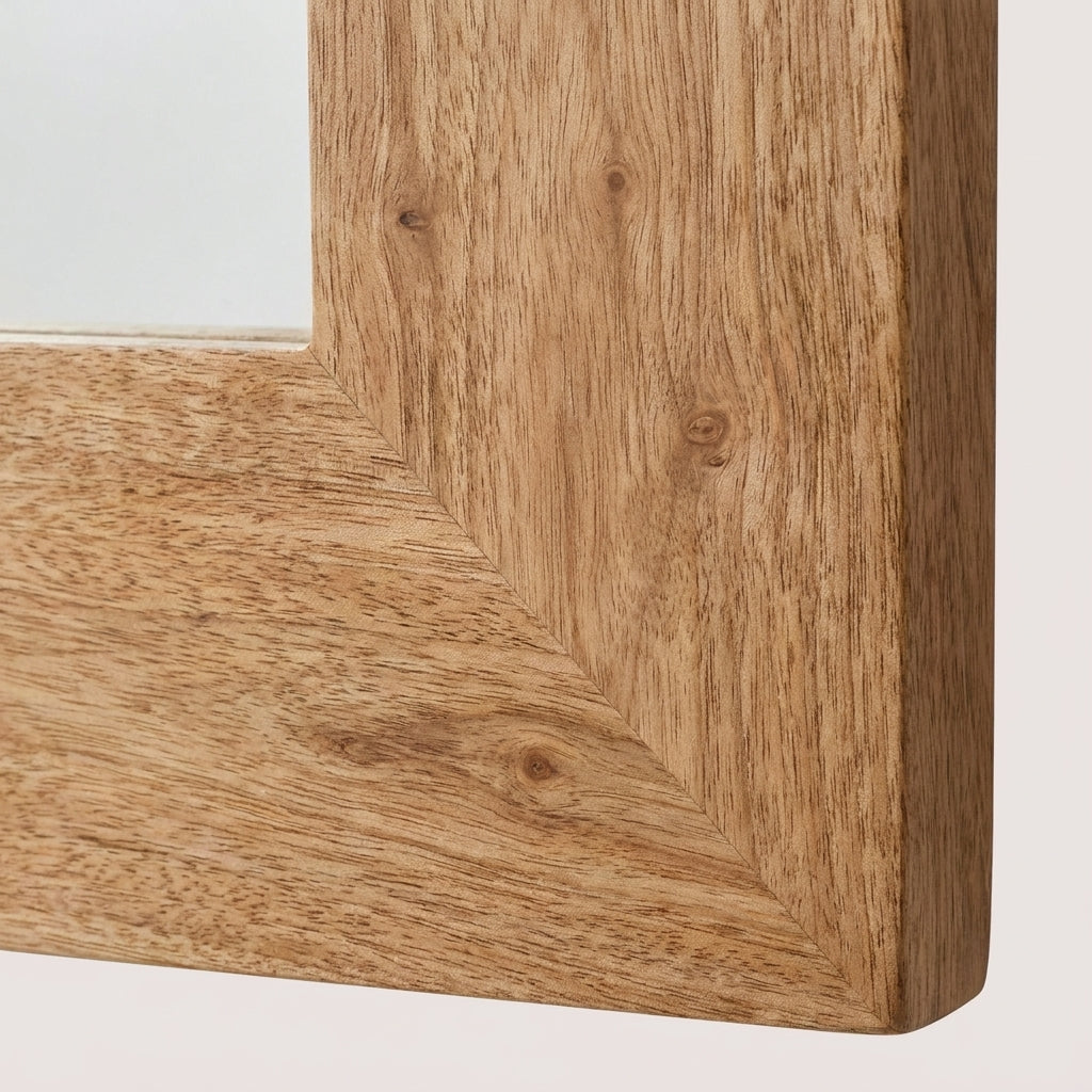 Square Wooden Frame with Mirror