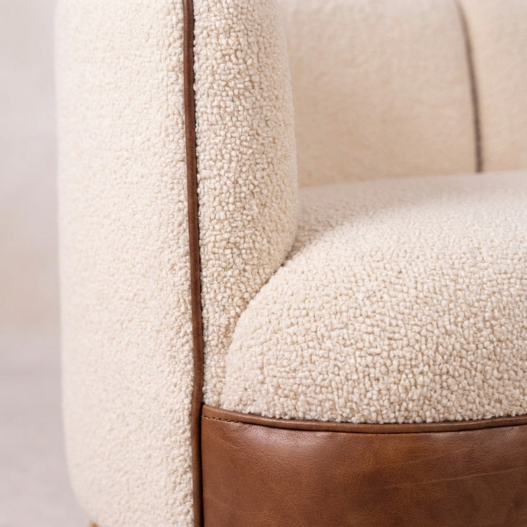 Boucle Cream Buffalo Small Sofa
