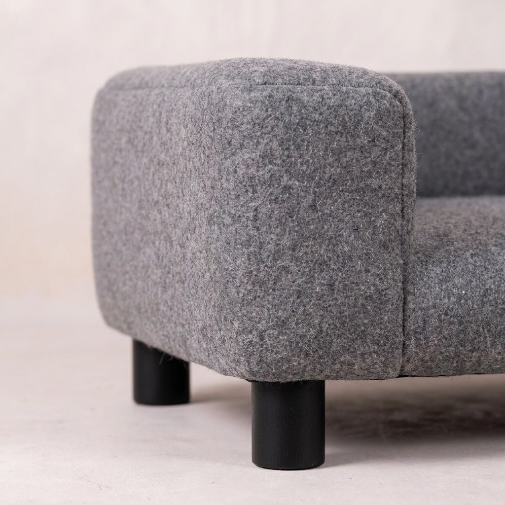 Mini Battleship Tweed Pet Sofa Bed