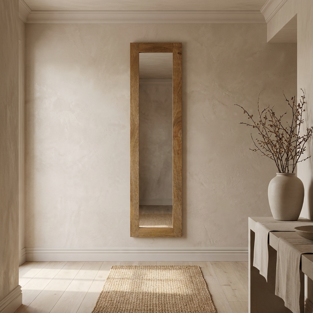 Rectangular Wooden Mirror