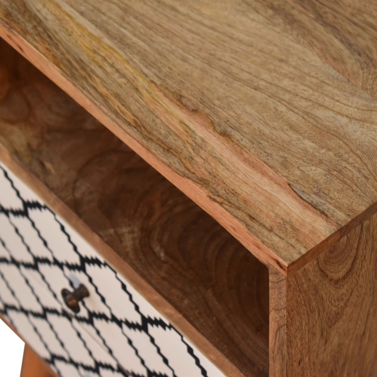 Stella Nightstand with Open Slot