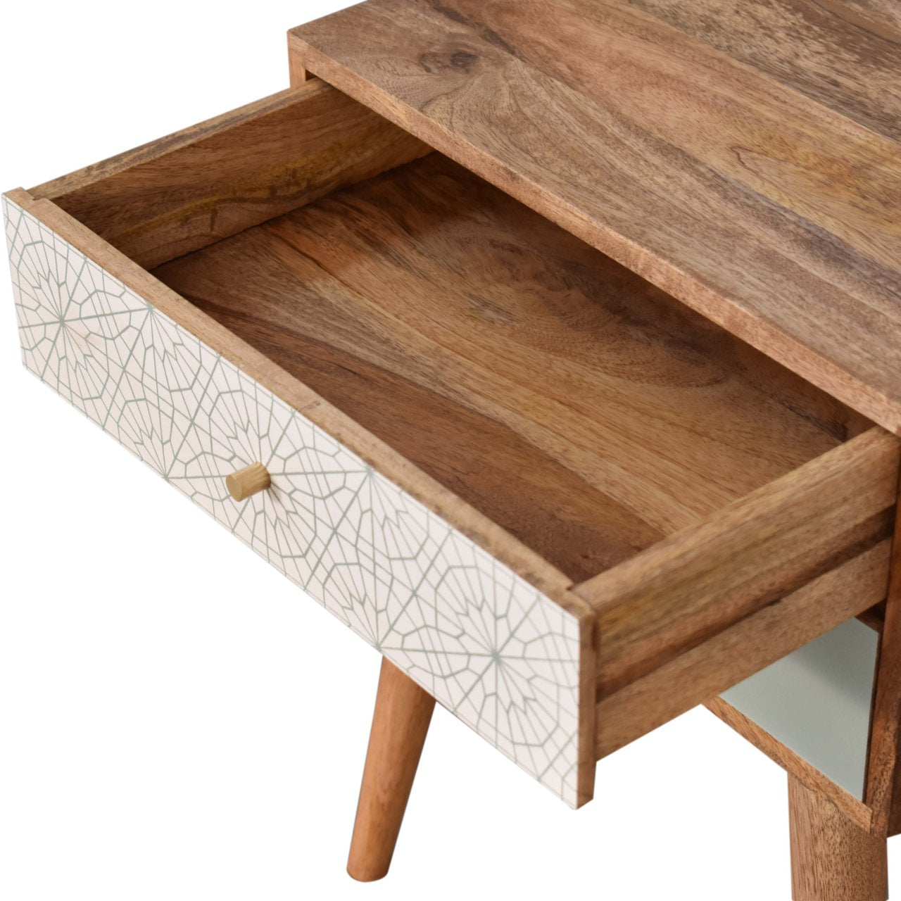 Green Patterned Nightstand