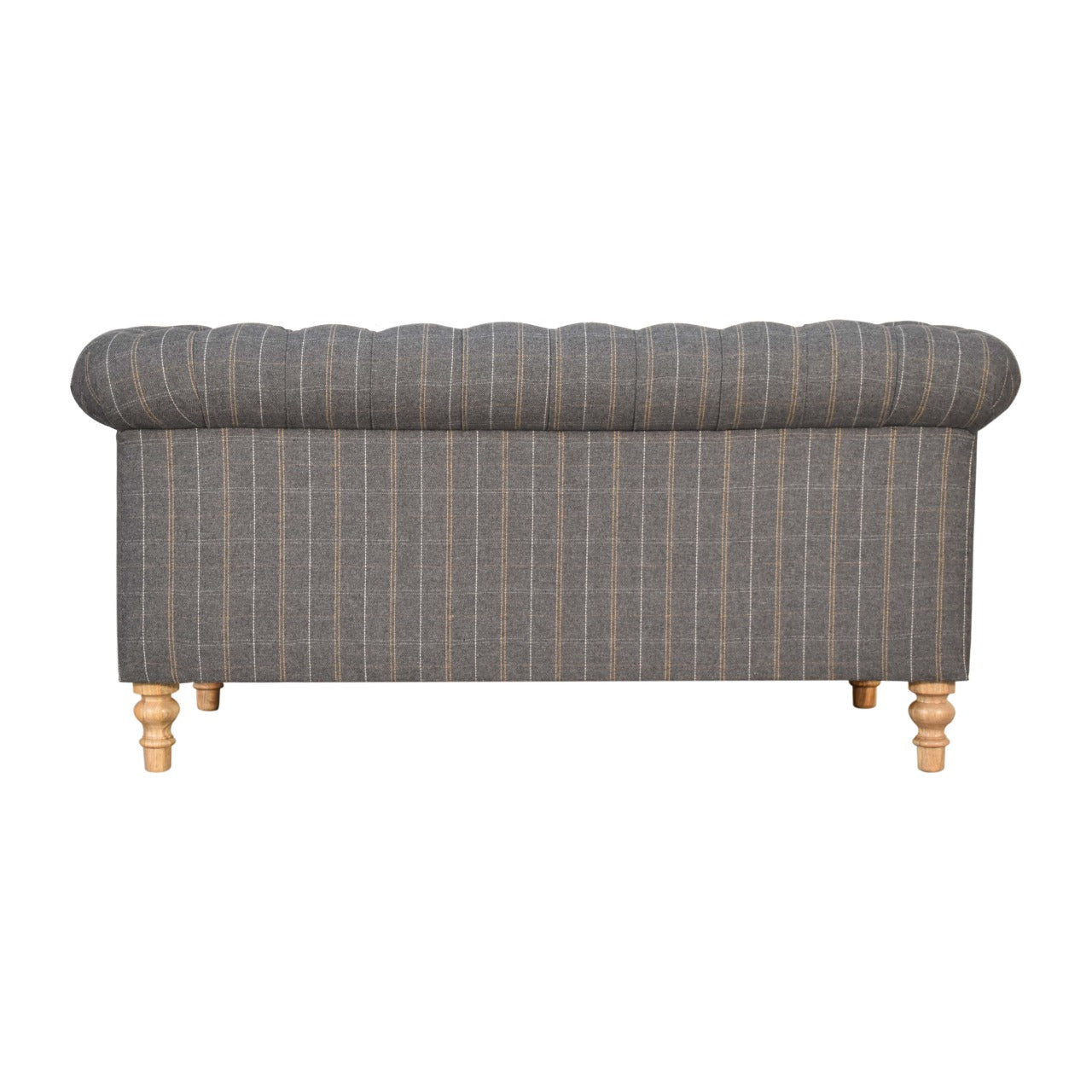 Pewter Tweed 2 Seat Chesterfield