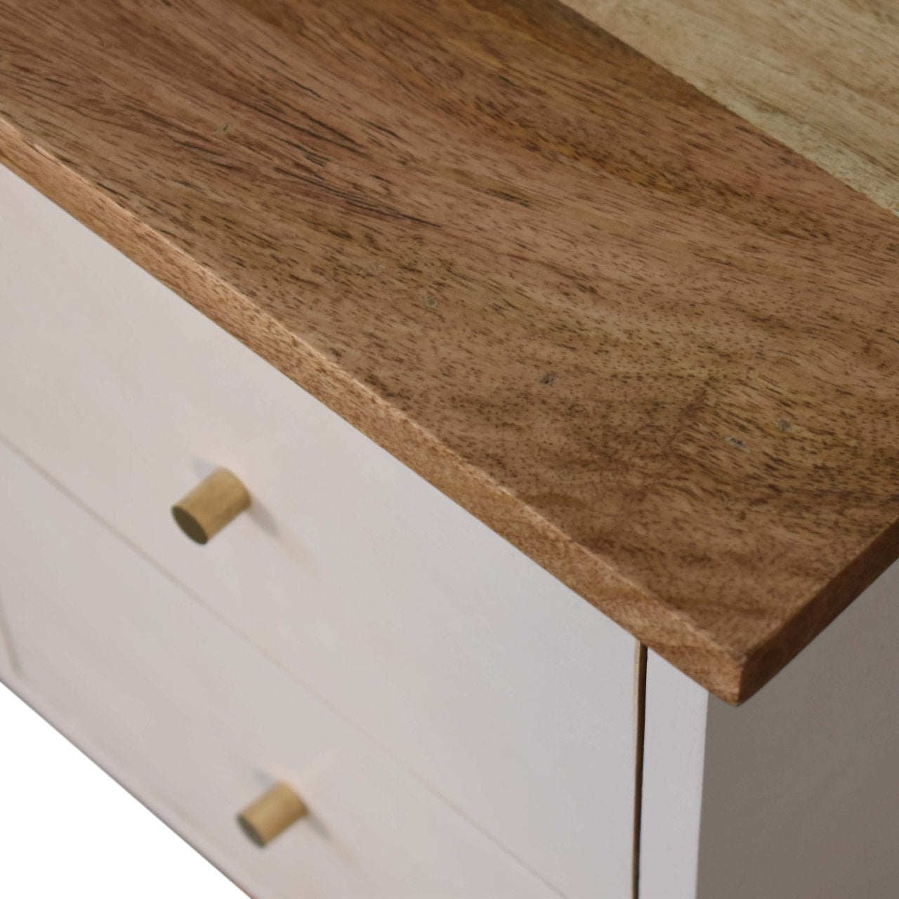 White Hand Painted Nightstand