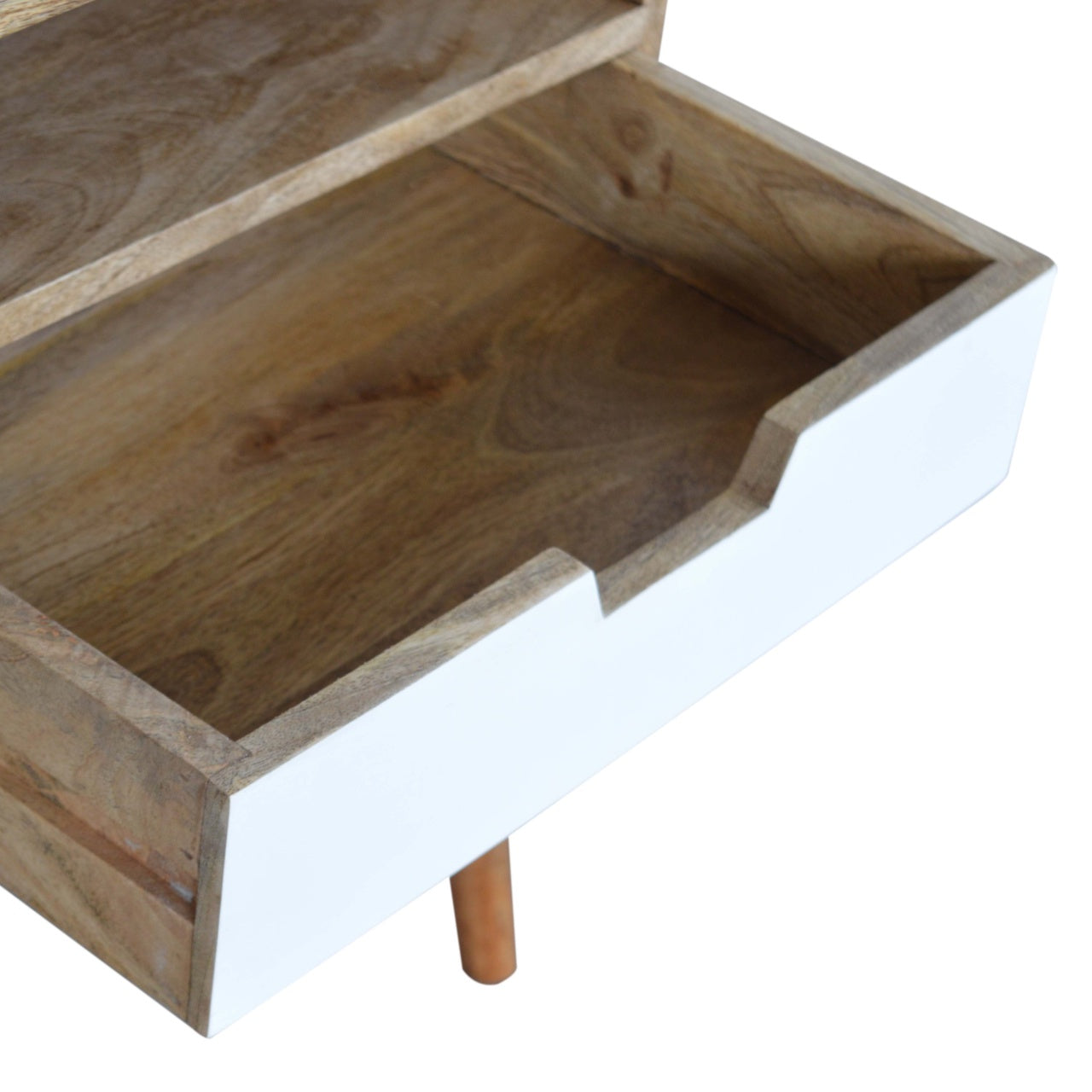 White Painted Drawer Nightstand Table