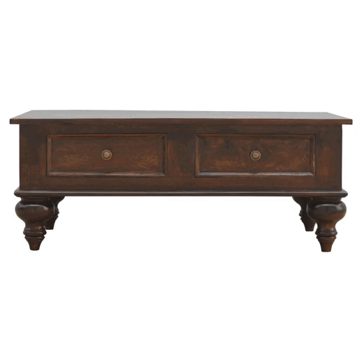 Turned 4 Drawer Coffee Table